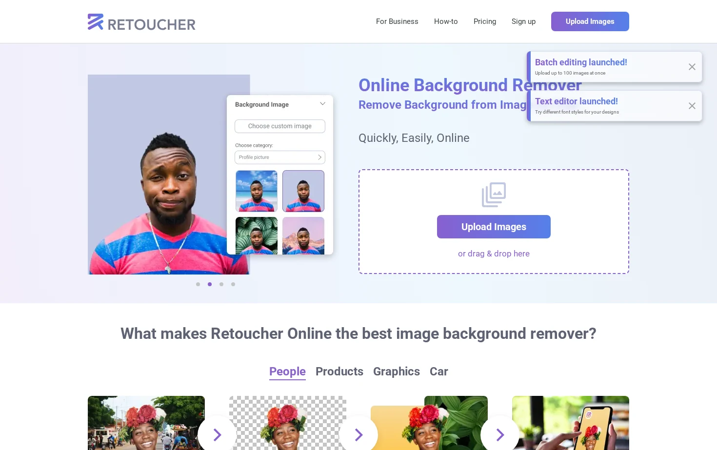 Retoucher Online 页面快照